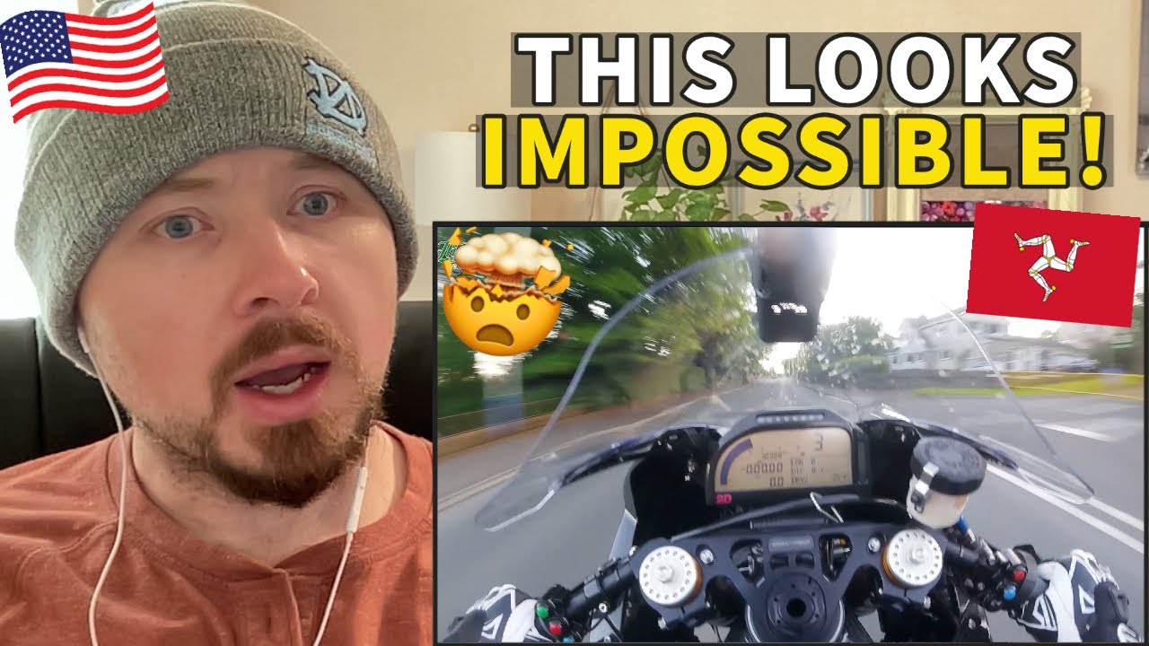 American Reacts to Peter Hickman - Isle of Man TT Full Lap - POV Chin Camera