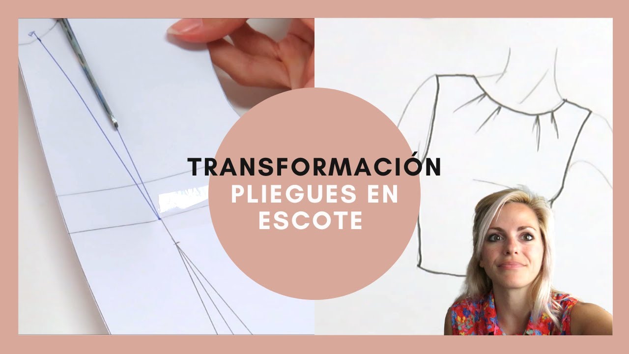 Cómo hacer pliegues en escote. Patronaje