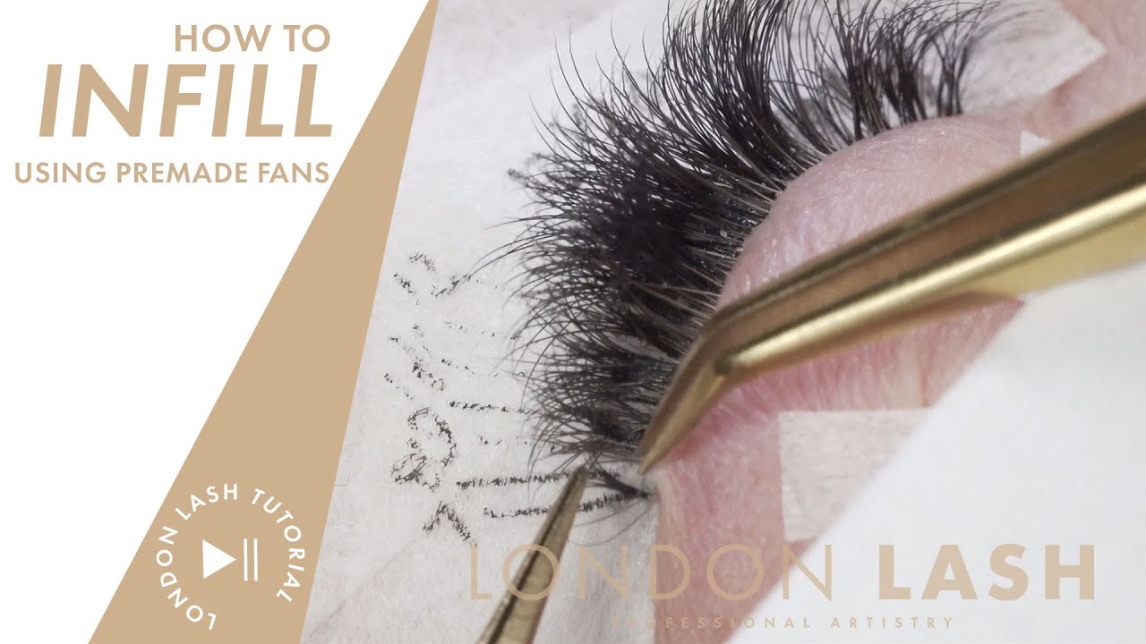 Infilling Russian Volume Lashes with Premade Fans | London Lash Infill Tutorial