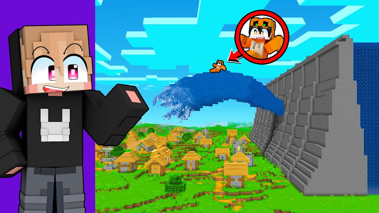 AKU PRANK TEMANKU BUAT RUMAHNYA BANJIR DI MINECRAFT!!