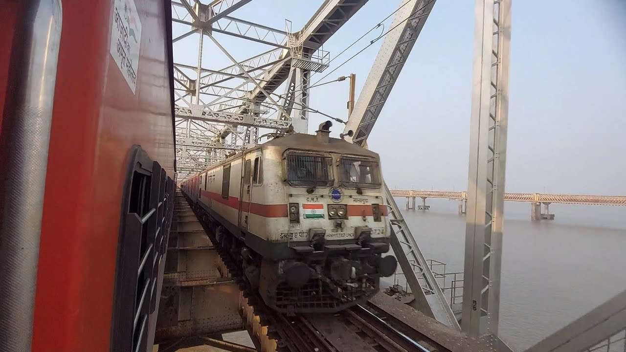 😯😯Dangerous Crossing With Train On Narmada Bridge And Skipping Bharuch #indianrailways
