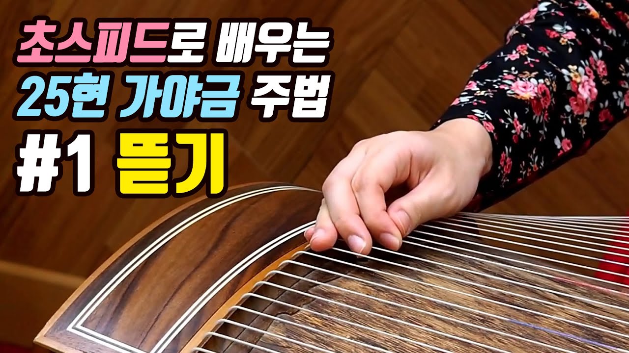 25현가야금 배우기 : 초스피드로 배우는 25현 가야금 주법 #1 뜯기