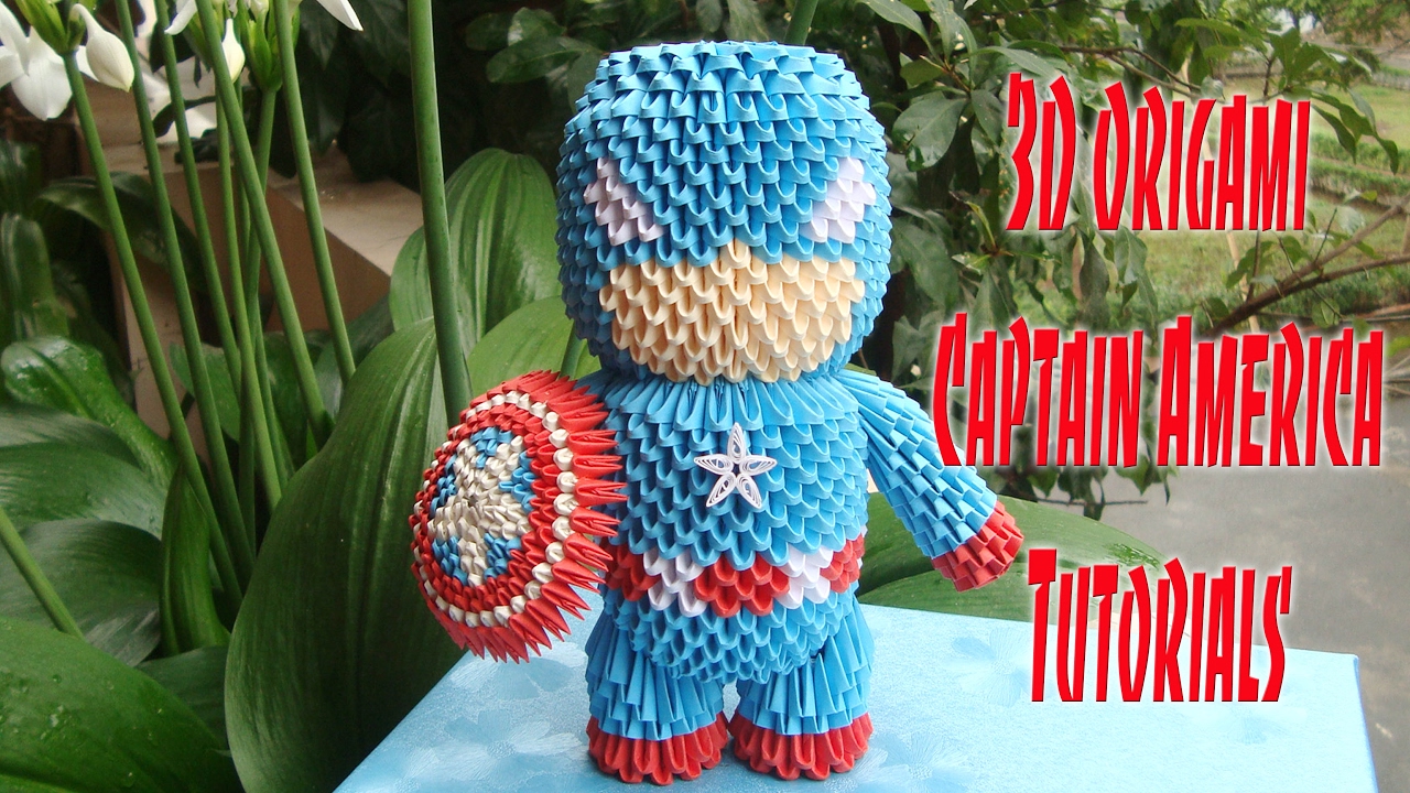 HOW TO MAKE 3D ORIGAMI CAPTIAN AMERICA | DIY PAPER CAPTIAN AMERICA TOY