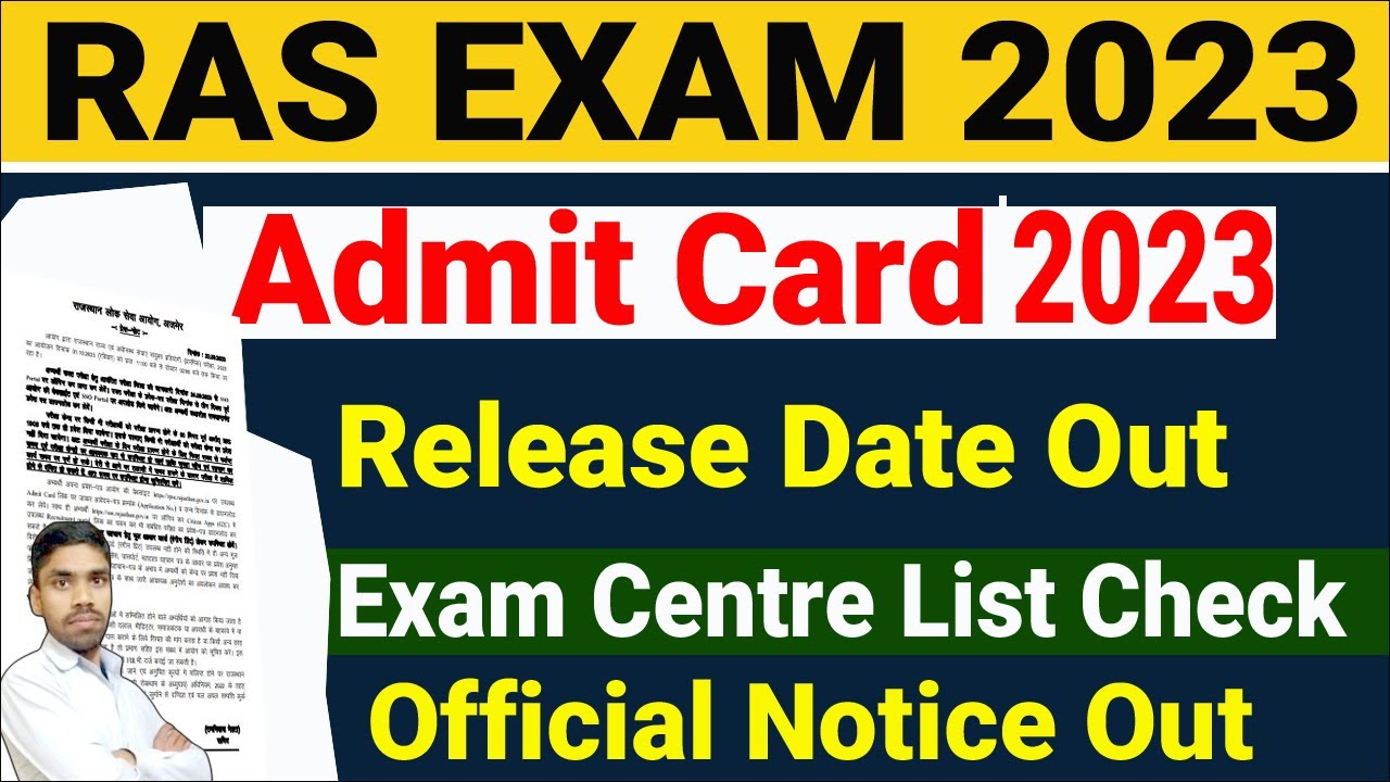 RAS Admit Card 2023 Release Date | RAS Admit Card 2023 | RPSC Ras exam date 2023