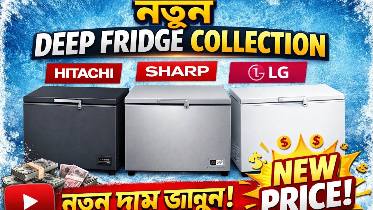 Deep fridge price in Bangladesh 2026 Hitachi,LG, Sharp 