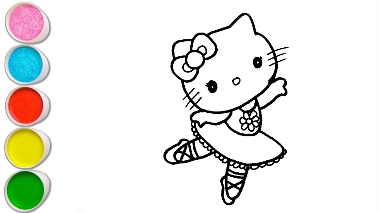 Beautiful Hello Kitty Drawing, Painting and Coloring For Kids and Toddlers_ Child Art