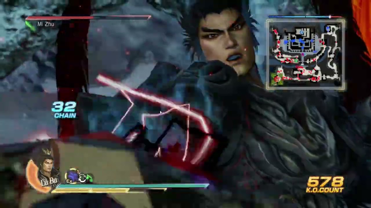 Dynasty Warriors 8 Xtreme Люй Бу побеждает Цао Цао