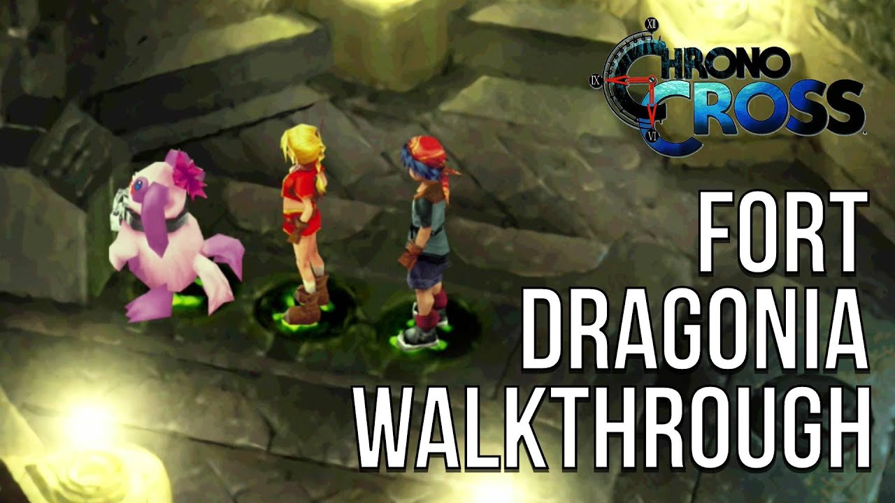 Chrono Cross Fort Dragonia walkthrough, including Head Body Tail yellow puzzle