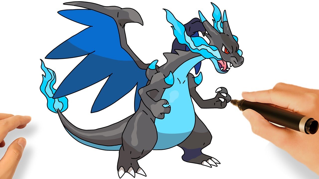 CÓMO DIBUJAR A MEGA CHARIZARD X 🔥| POKÉMON