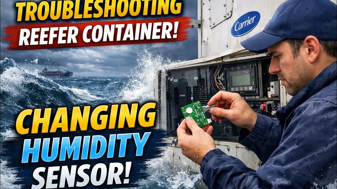 Humidity sensor change in Reefer container | Carrier | Reefer troubleshooting #eto #marine #cadet