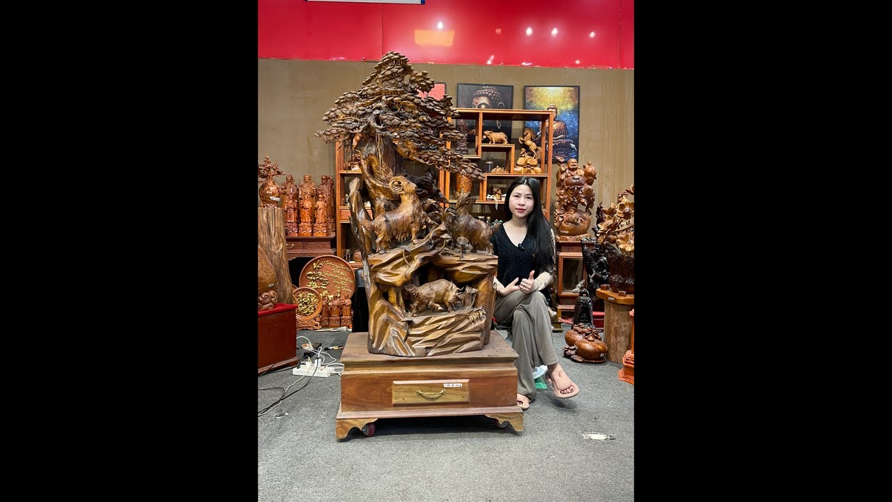 đồ gỗ mộc vân hi giao lưu đấu giá báo giá nhiều tác phẩm tượng phong thủy đẹp, đẳng cấp