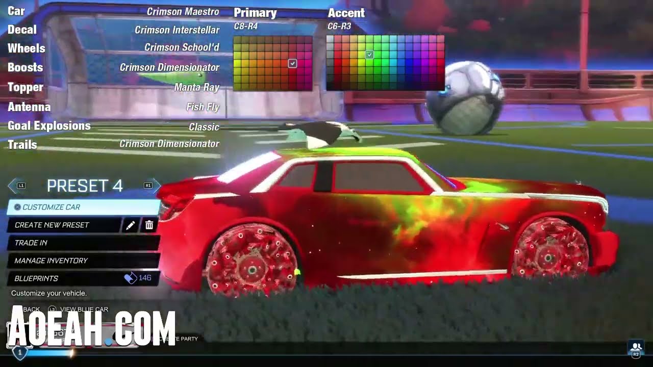 Rocket League Crimson Maestro Car Design | AOEAH.COM