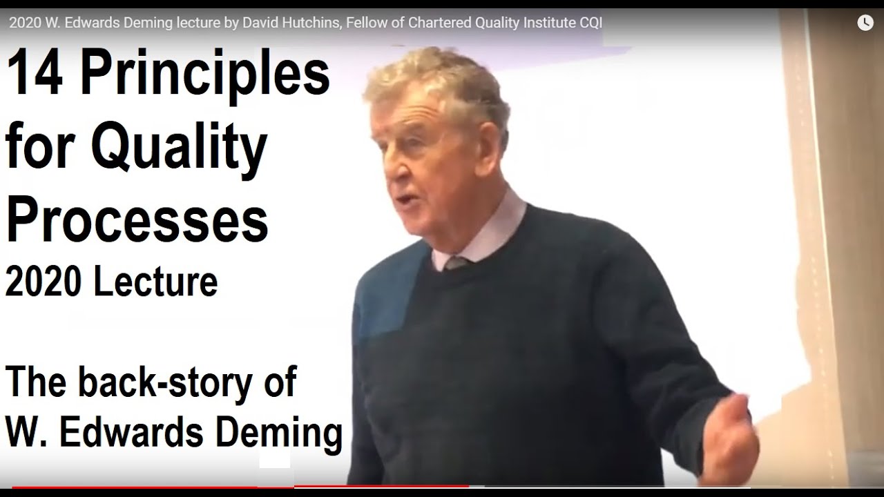 Back-story of 14 Principles, W. Edwards Deming by surviving Guru who worked with Juran,  Ishikawa.
