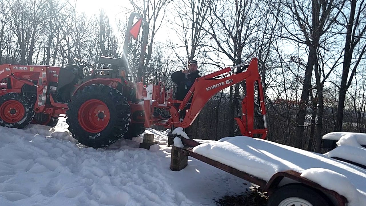Kubota B2650 backhoe installation 4 minutes.