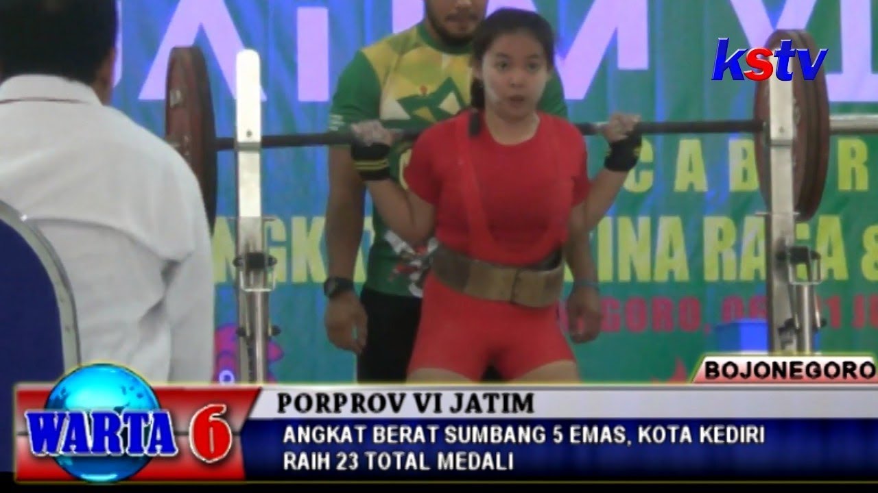 BOJONEGORO - PORPROV VI JATIM - ANGKAT BERAT SUMBANG 5 EMAS, KOTA KEDIRI RAIH 23 TOTAL MEDALI