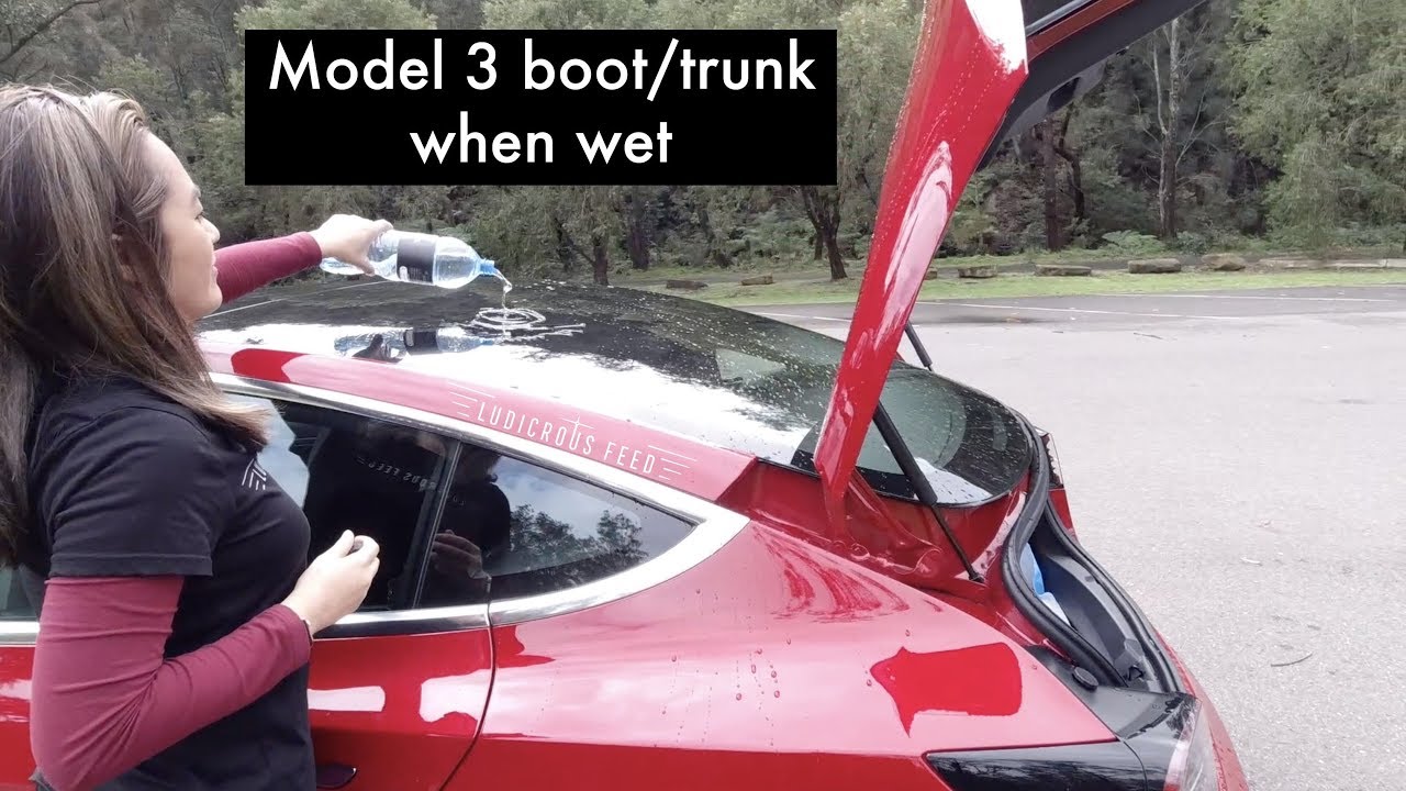 Tesla Model 3 Water in Trunk Boot Test | Ludicrous Feed | Tesla Tom