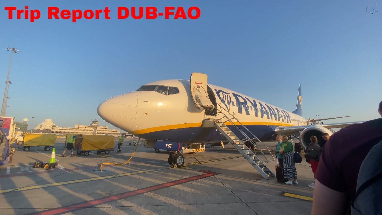 TRIP REPORT Ryanair Boeing 738 Dublin to Faro// Sunset Takeoff!!!!