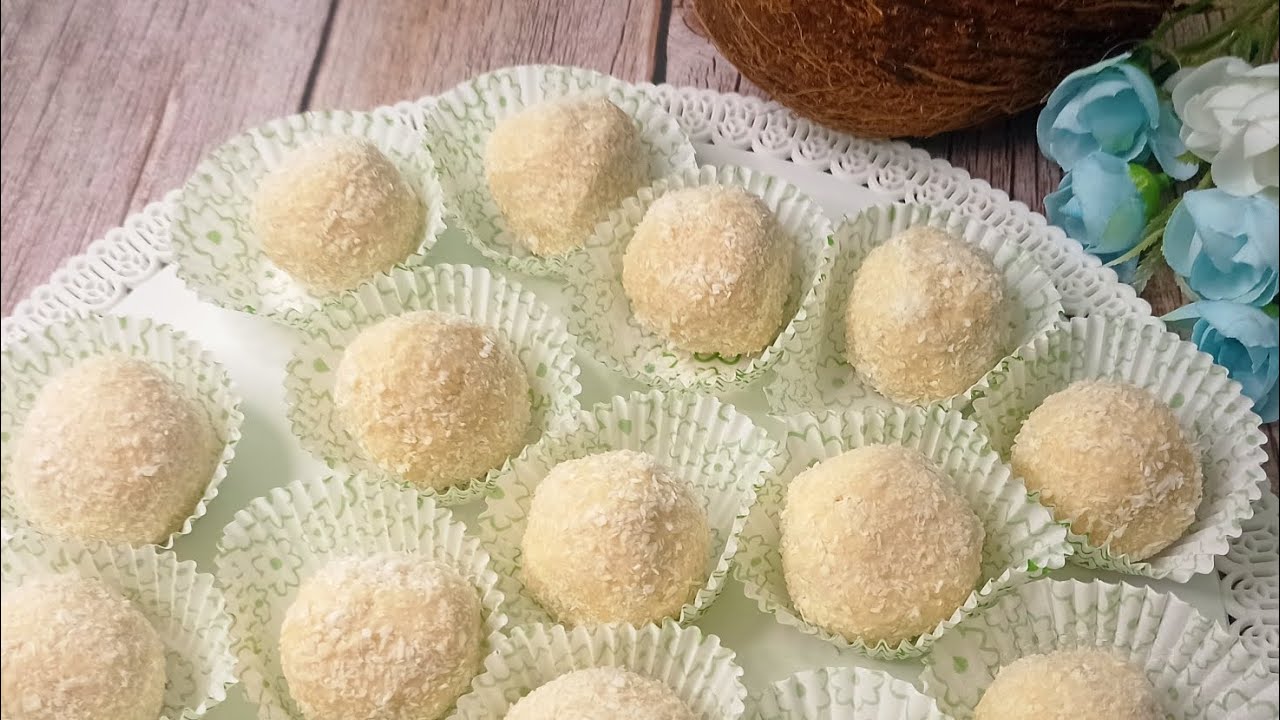 ✨🥥TARTUFINI AL COCCO✨🥥 (RAFFAELLO) , identici agli originali, solo 4 ingredienti e velocissimi