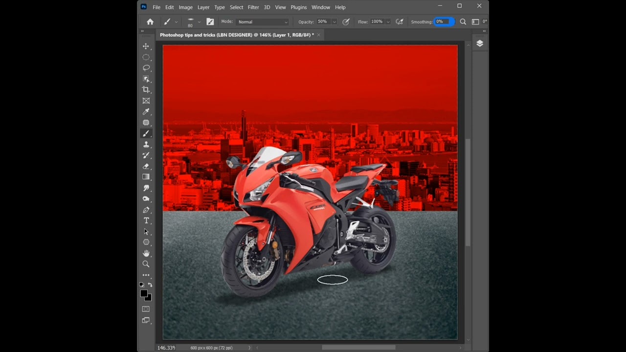 How to create on bike poster design in Photoshop