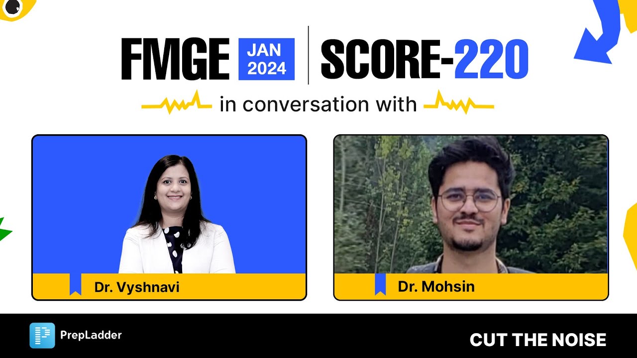 Dr. Mohsin Ahmad Reshi FMGE Jan'24 - 220 used PrepLadder as sole resource