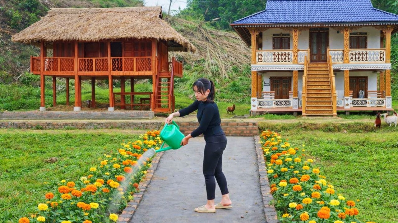 180 Days in the Countryside: Bamboo Hut to Wooden House | Full Build