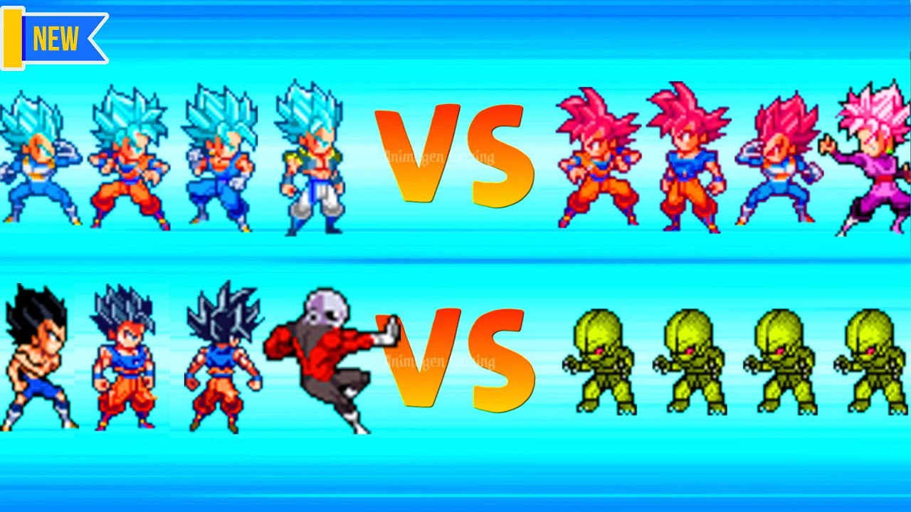 Power Warriors Mod [4vs4] MAX LEVEL 💛SSJ God vs SSJ Blue vs Jiren | Android Gameplay #FHD