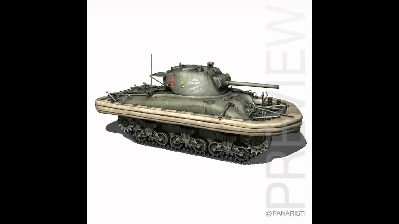3D Model of M4A1 Sherman Duplex Drive Review