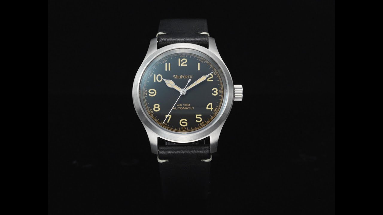 Milifortic M059(Black Dial) | 39mm Murph Homage Automatic Field Watches