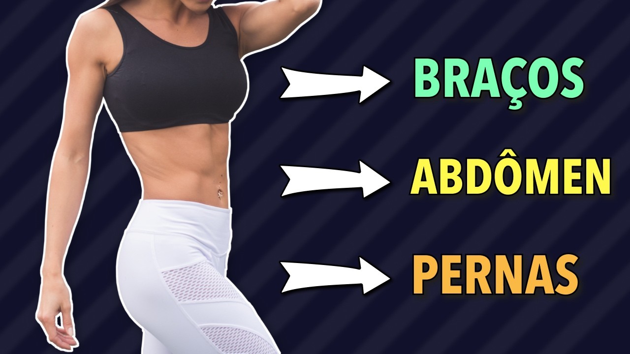 Queima de Gordura Corporal Completa sem Saltos em 30 min: Barriga, Pernas e Braços