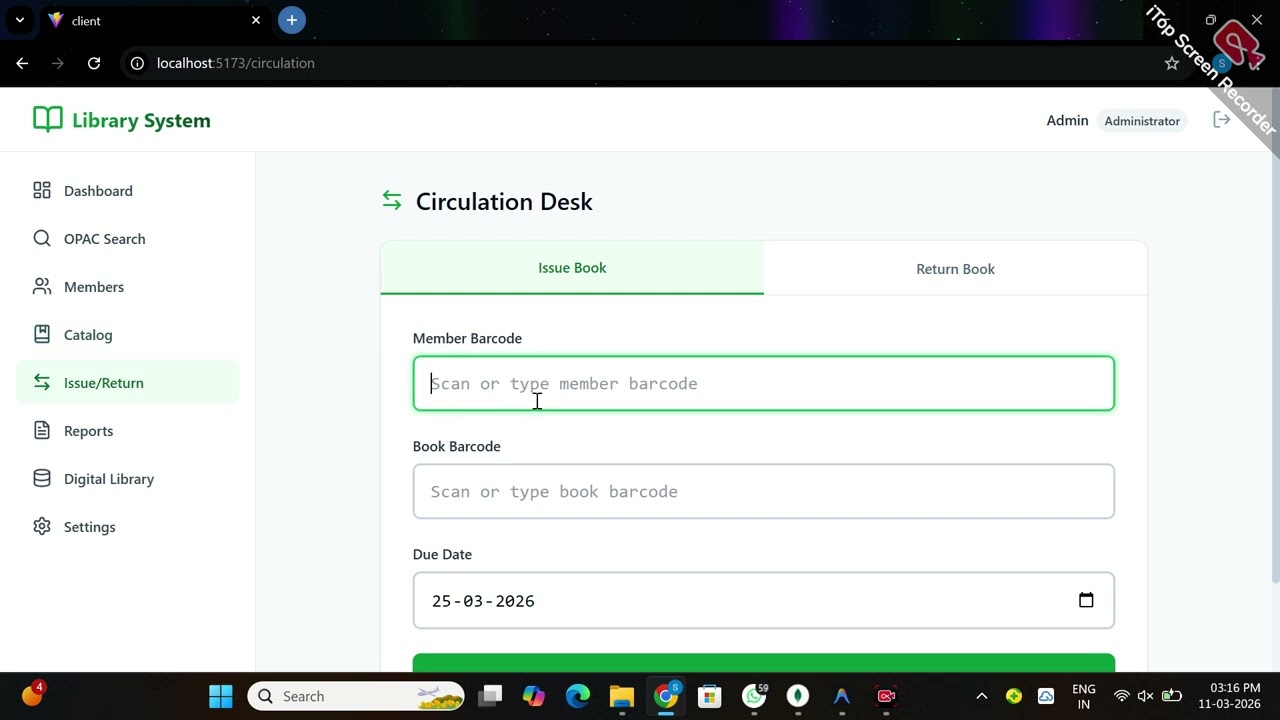 Real-Time Library Resource Management System