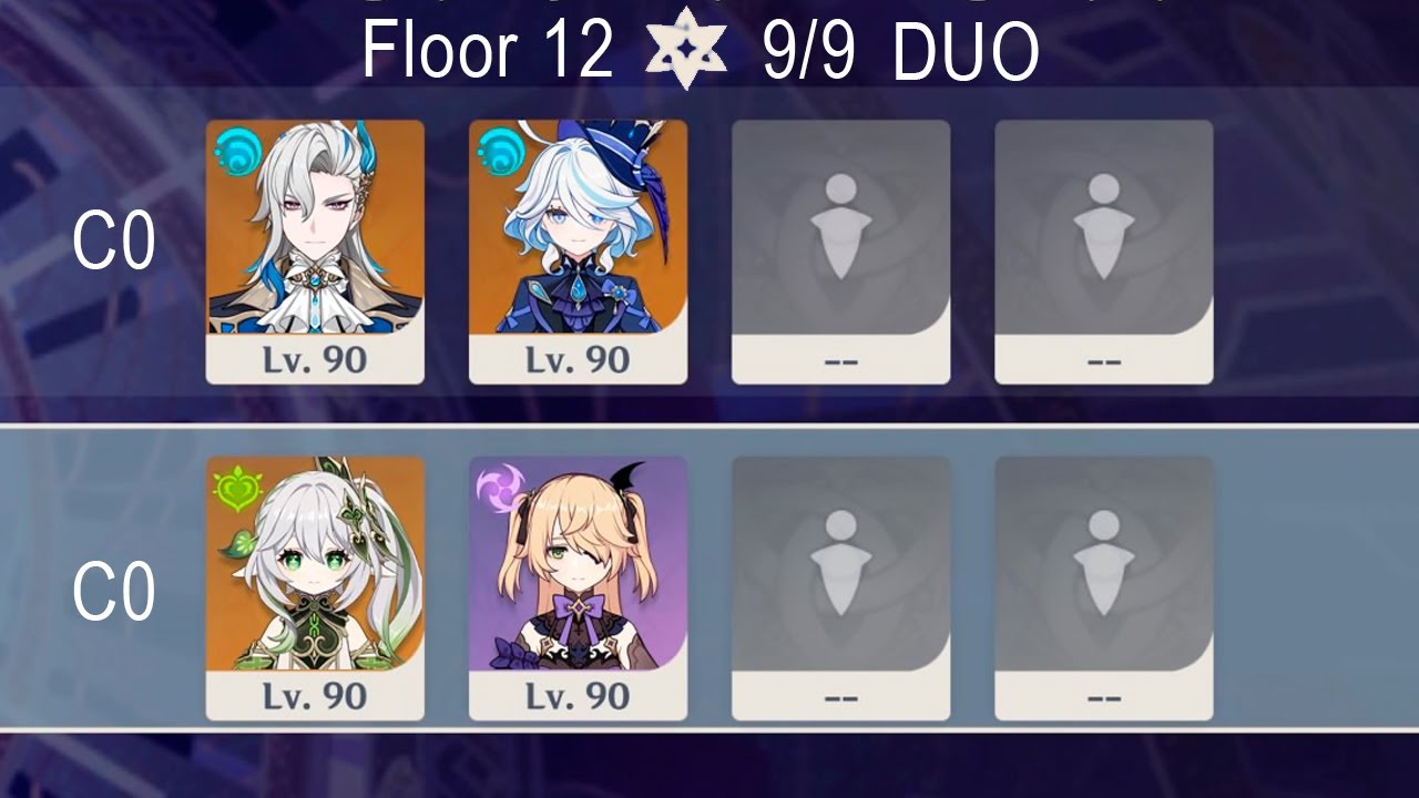 [DUO] C0 Neuvillette + C0 Furina & C0 Nahida + C6 Fischl l Spiral Abyss 4.2 Floor 12 Genshin Impact