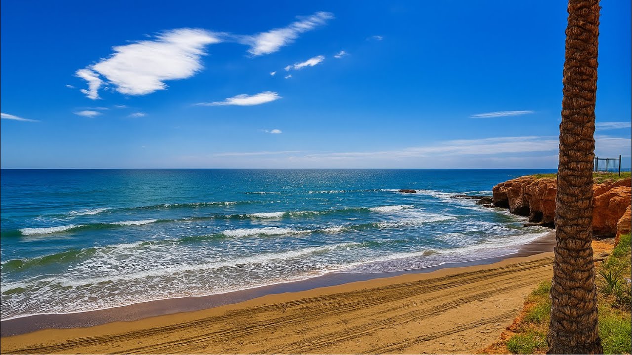 Spain Beach Walking 🇪🇸 | La Zenia Promenade | Torrevieja | Packed Beaches & Promenade Energy