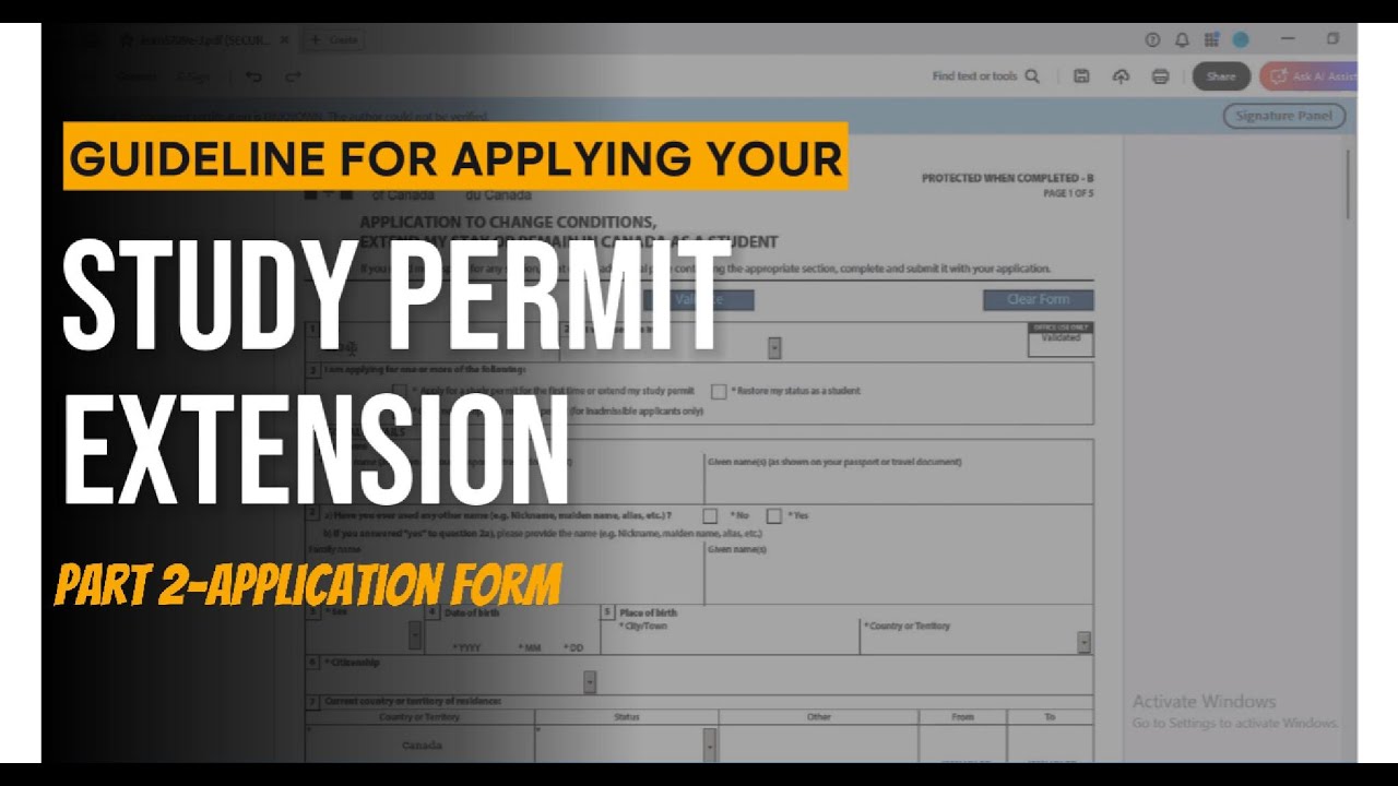 Study Permit Extension Canada (Part 2): How to Fill Out the IRCC Application Form (IMM 5709)?