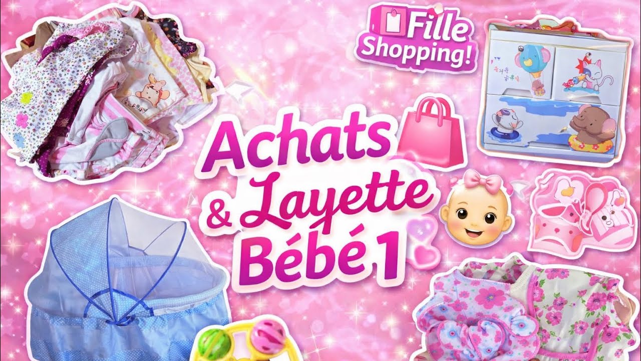 ACHATS & LAYETTE BÉBÉ 1 🎀🛍️ | Shopping Bébé Fille 🩷 Préparatifs Avant Naissance