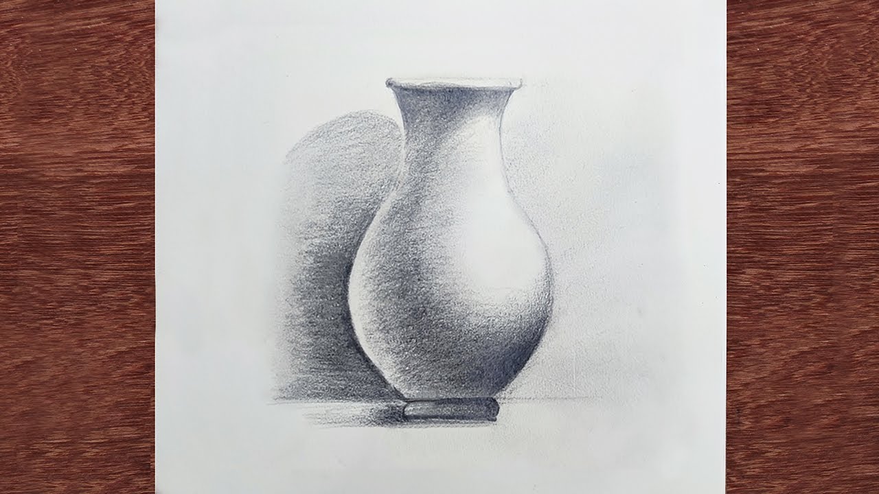 how to draw a realistic vase for beginners