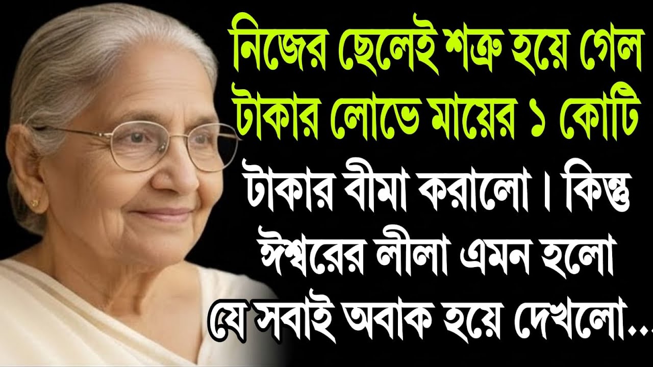 লোভে অন্ধ হয়ে ছেলেটি তার মাকে ১ কোটি টাকার বীমা করিয়েছিল..কিন্তু ঈশ্বরের অলৌকিক ঘটনায় পুরো শহর