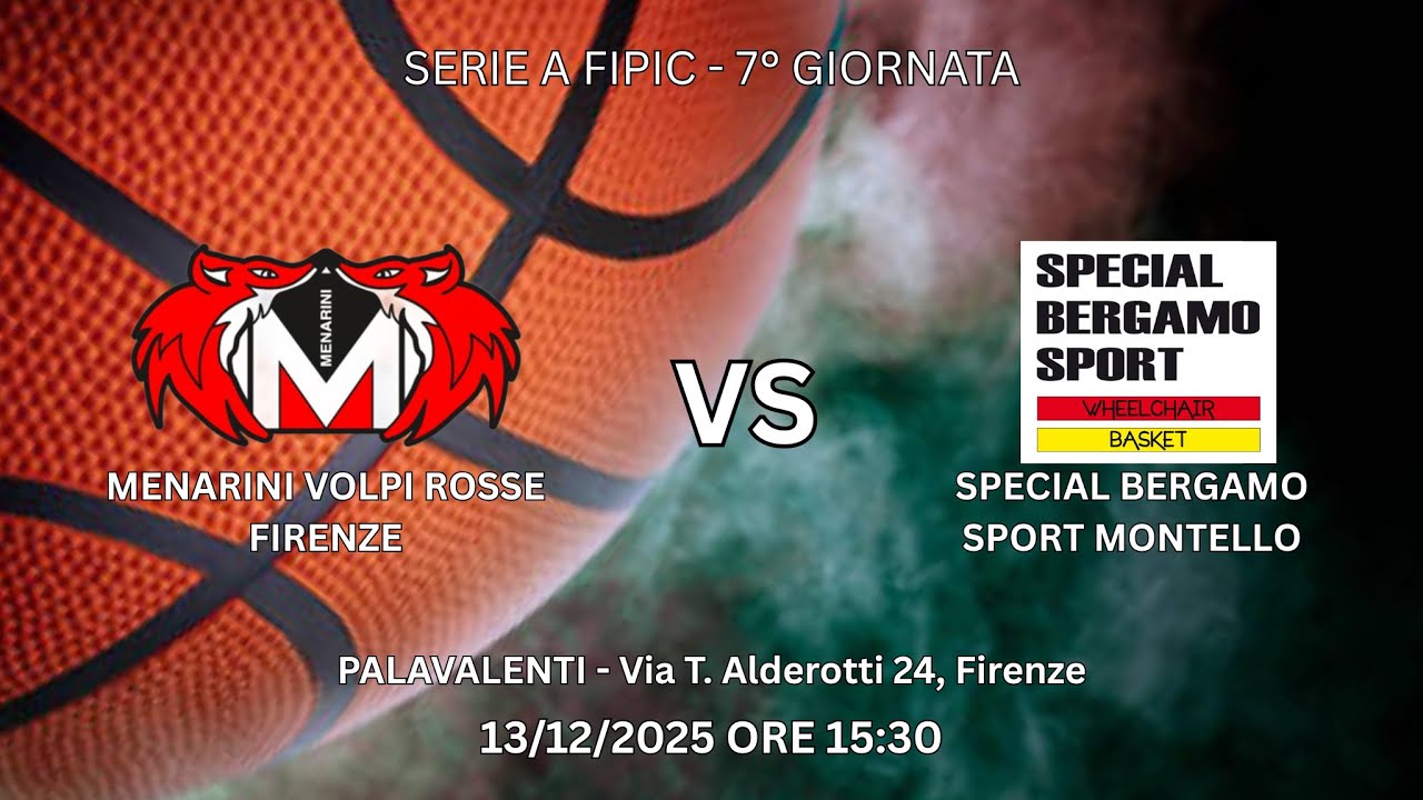 🏀 Volpi Rosse Menarini vs Special Bergamo Sport🏀