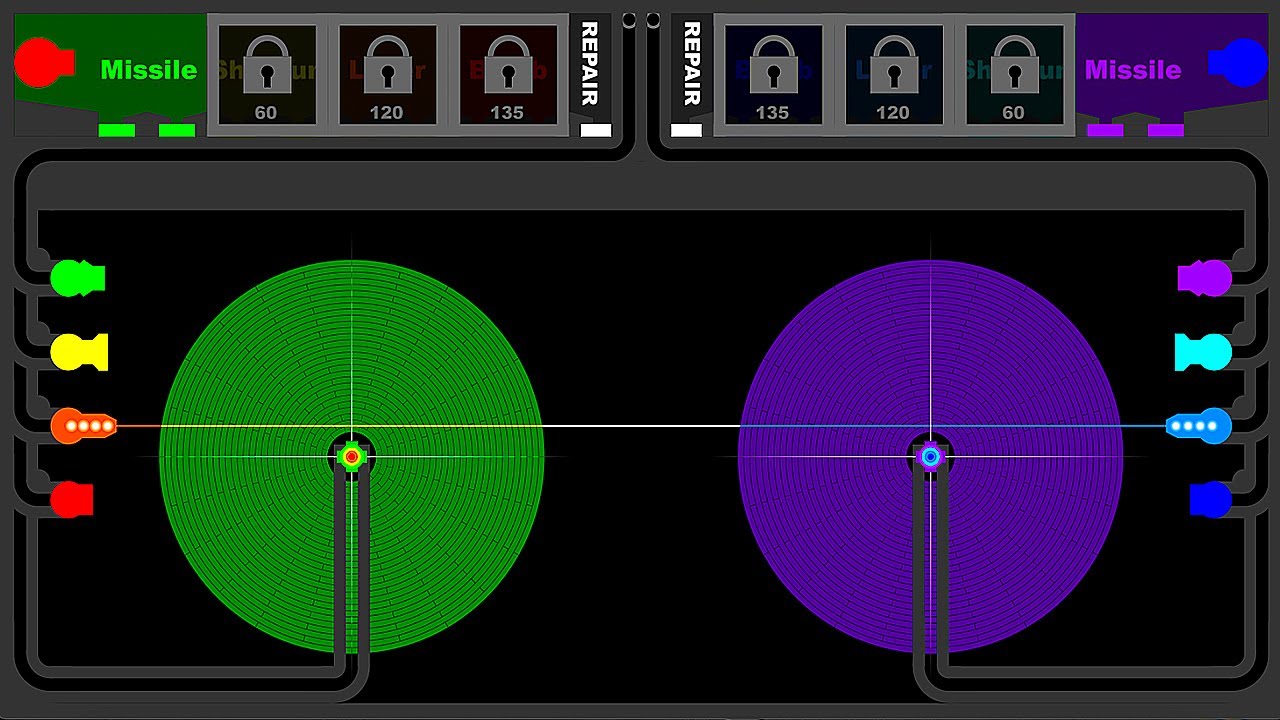 Core Destruction - 6 Colors Marble Battle in Algodoo