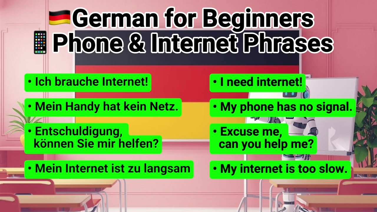 🇩🇪German for Beginners 📱Phone & Internet Phrases