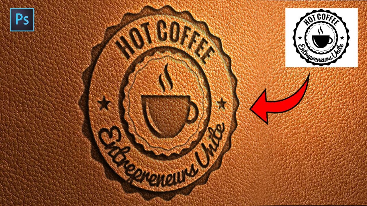 Crear Efecto de Sello de Cuero en Photoshop | Tutorial de Photoshop de Diseño de Logotipo de Cuero