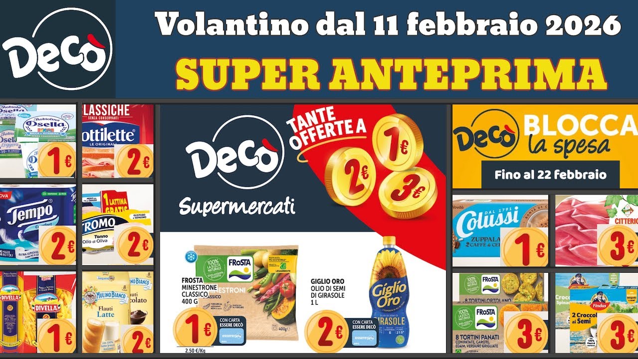 volantino DECÒ supermercati dal 11 febbraio 2026 ✅ #anteprima Tutto a 1€ 🔥 Offerte e promozioni