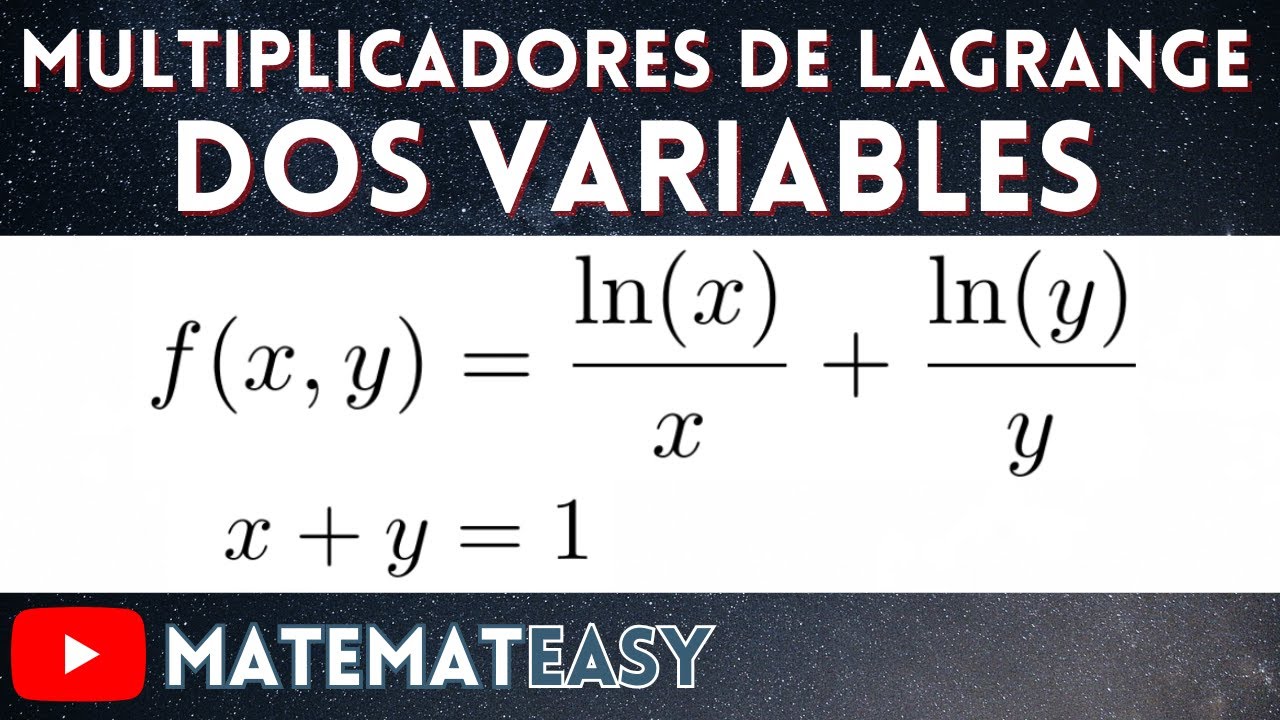 📌 Multiplicadores de Lagrange | Máximos y Mínimos Restringidos en Dos Variables. Ejercicio 1