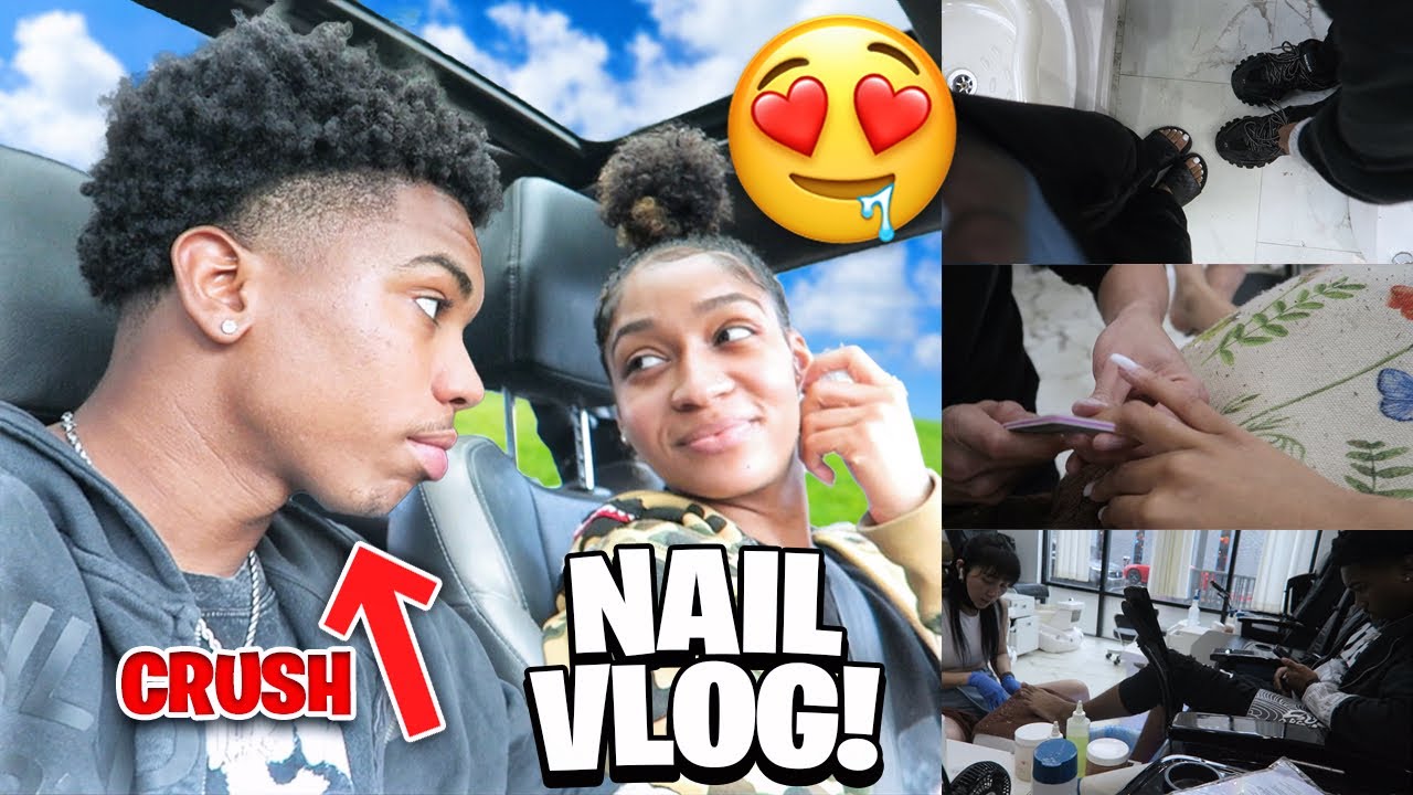 Nail vlog with my CRUSH 🥵(ILIASATL) | JORDAN JESSIE