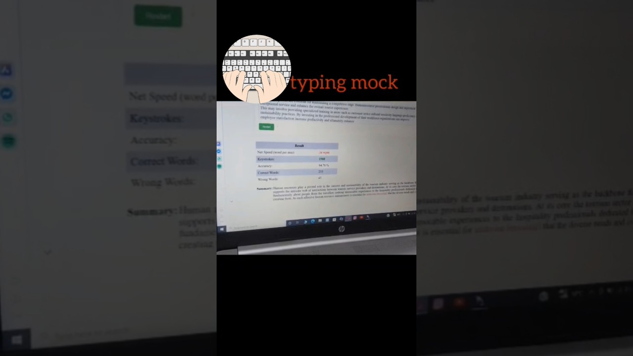 1st typing Mock test , ssc chsl , ssc CGL and ntpc