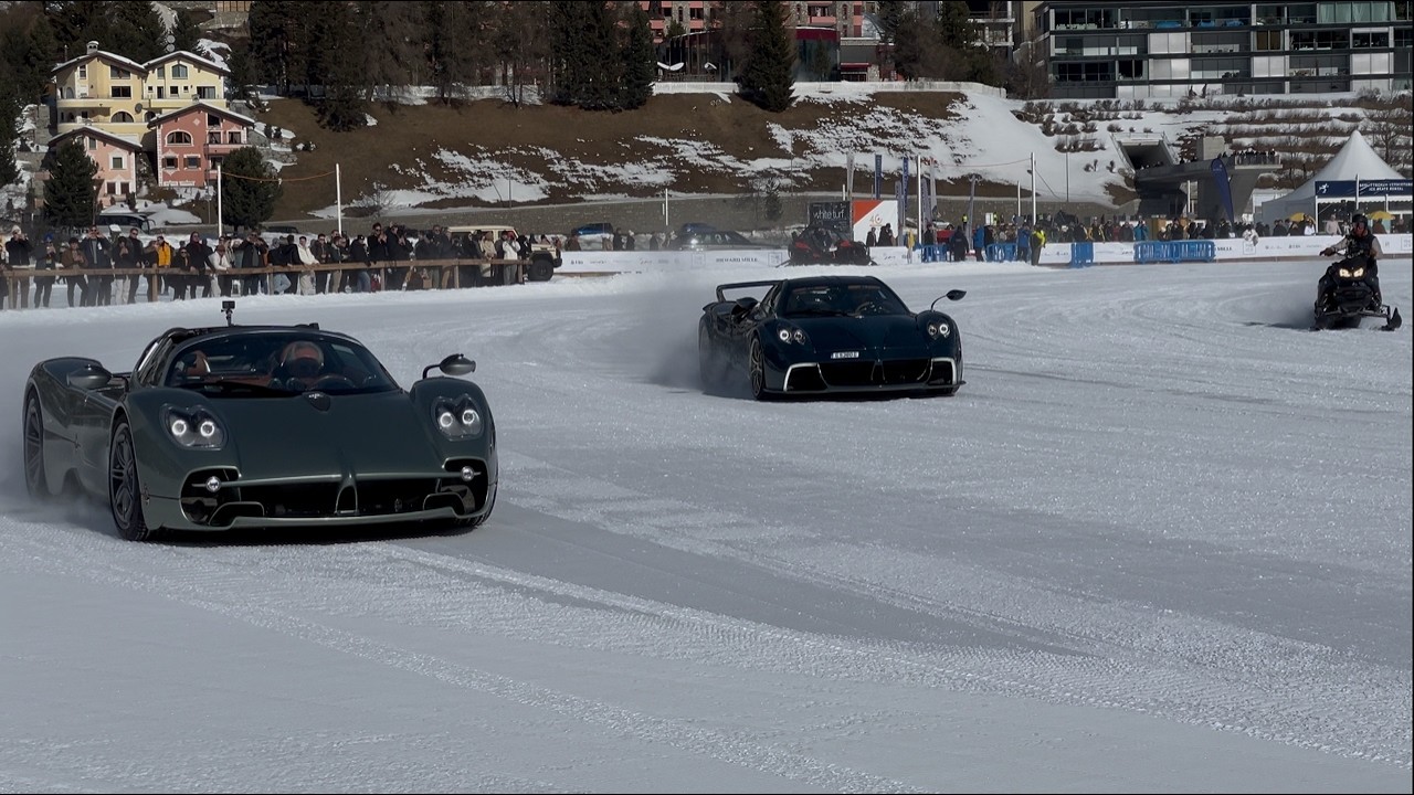 THE ICE ST.MORITZ 2025 | Pagani Huayra Manual 1 of 1 & Classic Elegance on Ice
