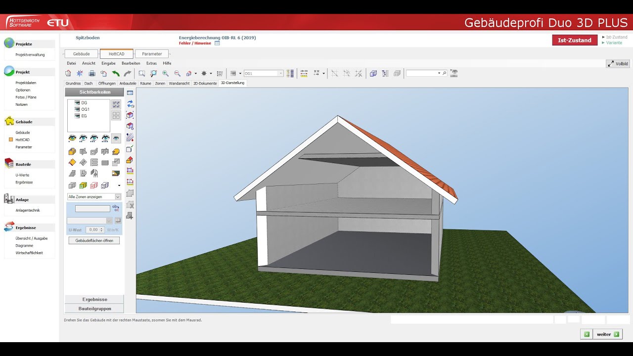 Tipp der Woche: Spitzboden erzeugen in HottCAD