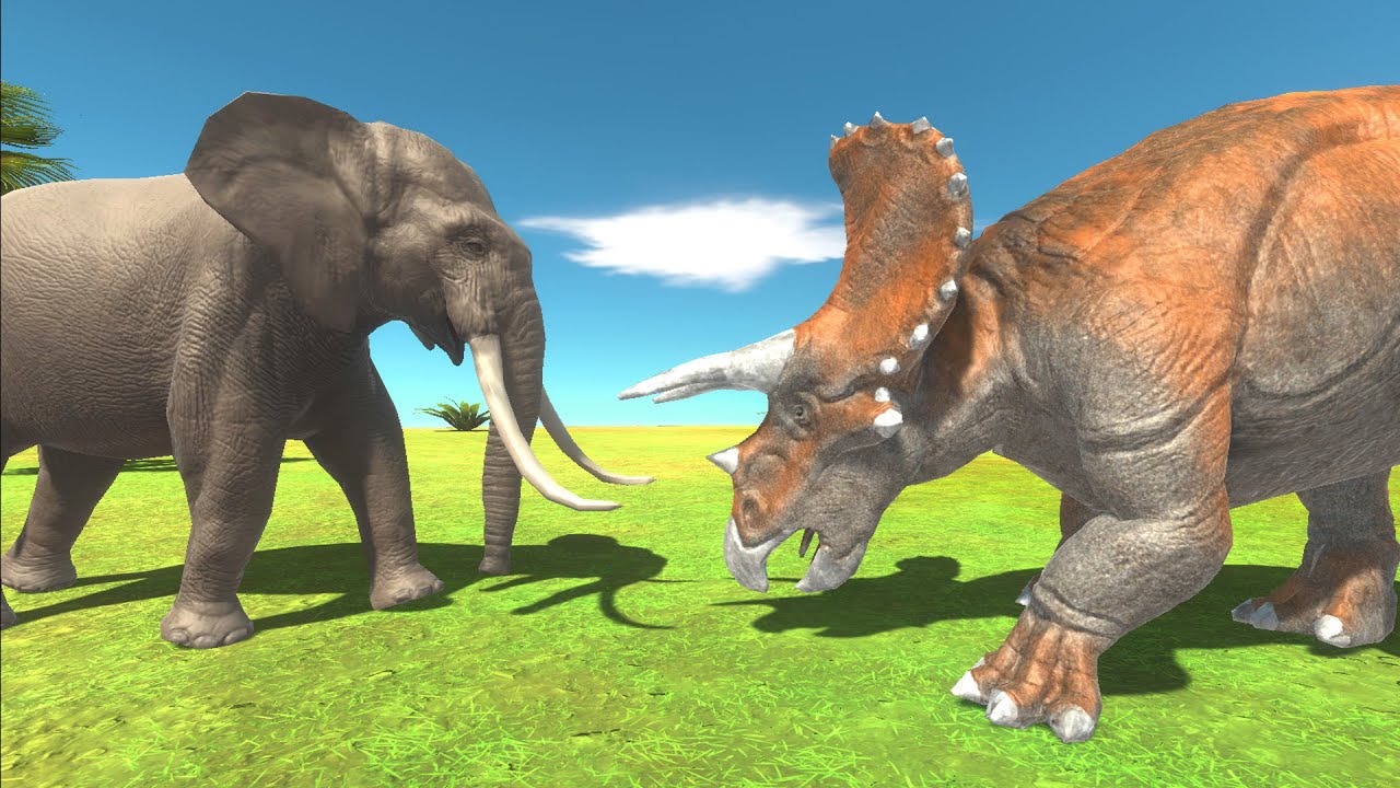 Triceratops vs Mammals and Reptiles - Animal Revolt Battle Simulator