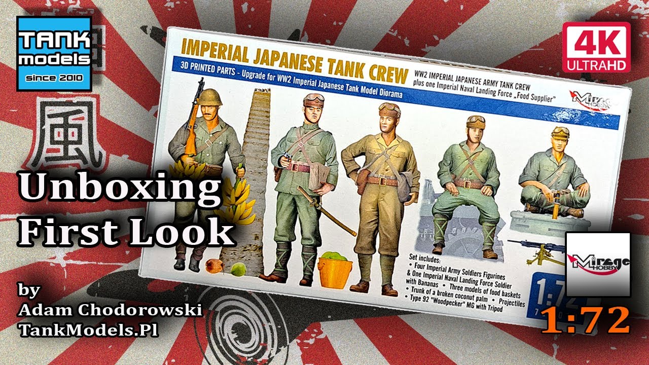 Unboxing 356 - 1:72 Japanese Tank Crew WWII - Mirage Hobby 720014
