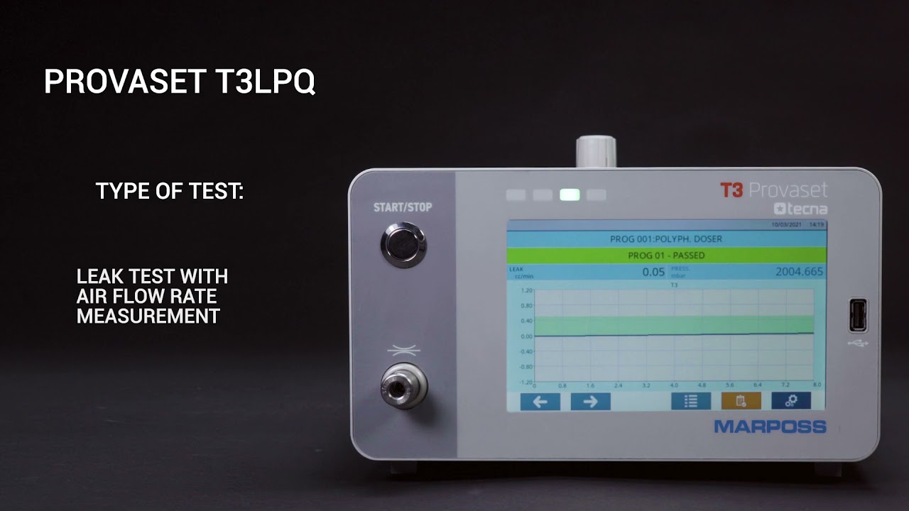 Provaset T3L - Air leak and flow test