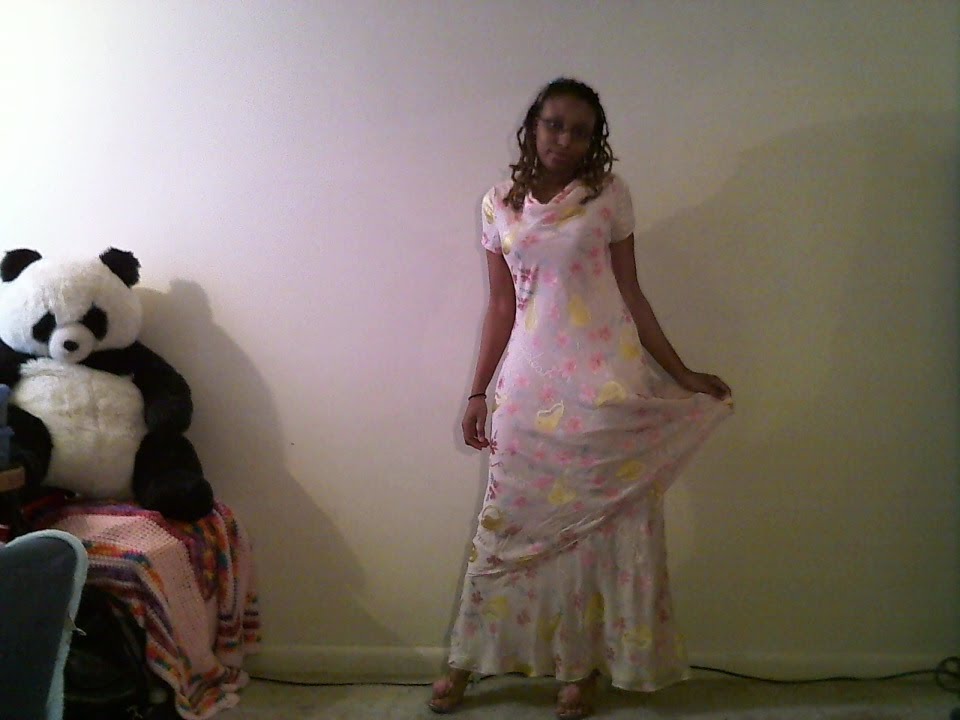 Vlog Ootd flower and fruit print dress and shoes